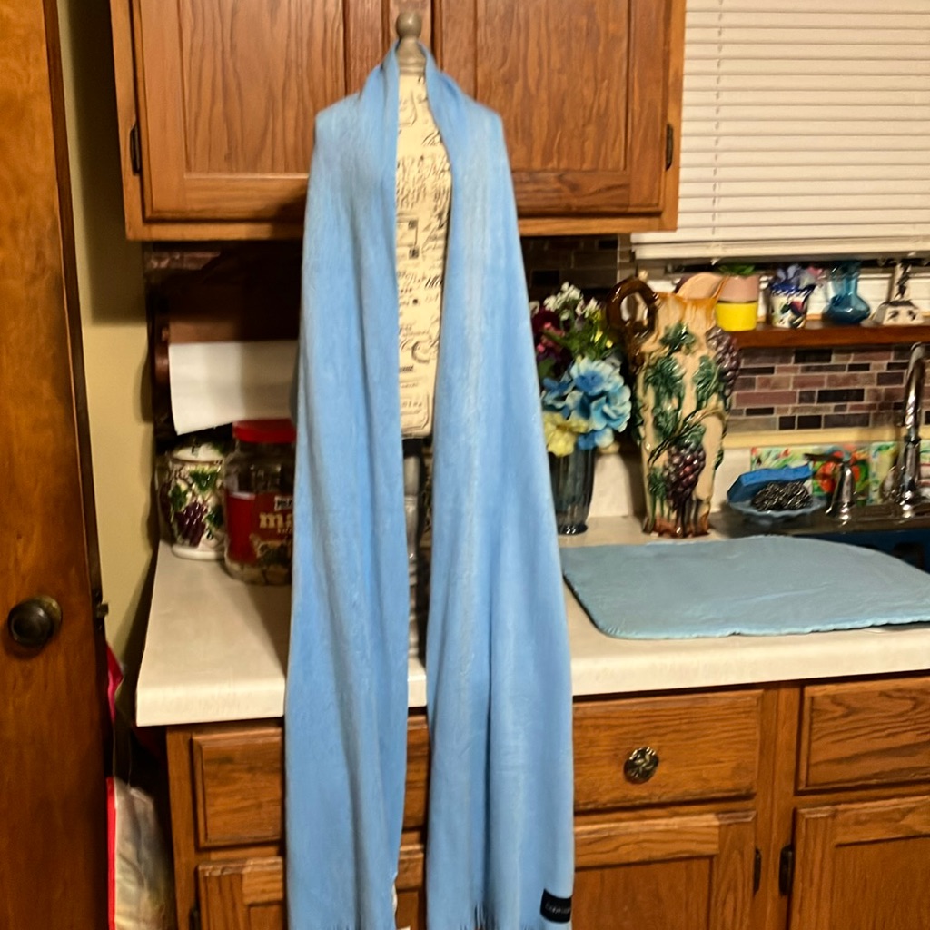 Calvin Klein Baby Blue Scarf Os